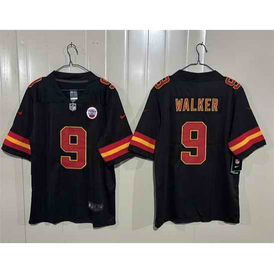 Men Kansas City Chiefs  9 Kenneth Walker III Black 2026 Vapor Untouchable Limited Stitched Football Jersey