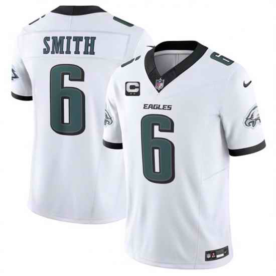 Men Philadelphia Eagles 6 DeVonta Smith White 2026 F U S E 2 Star C Patch Vapor Untouchable Limited Stitched Football Jersey