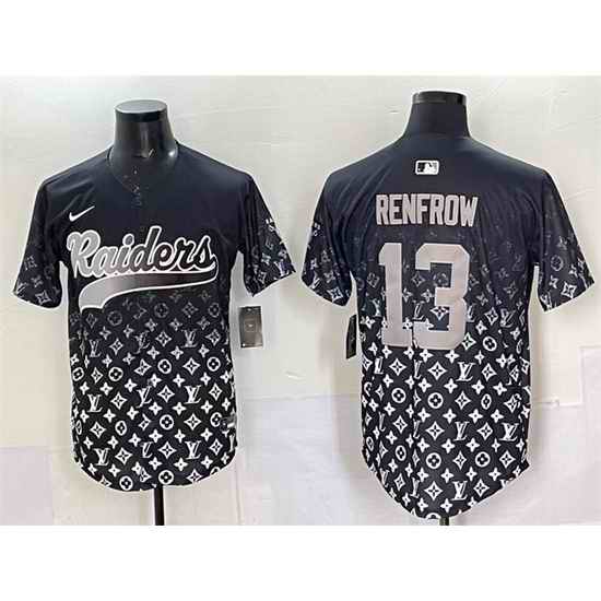 Men Las Vegas Raiders 13 Hunter Renfrow Black Limited Stitched Baseball Jersey