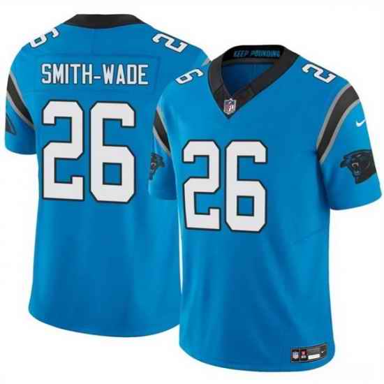 Men Carolina Panthers 26 Chau Smith Wade Blue 2025 F U S E  Vapor Limited Stitched Football Jersey