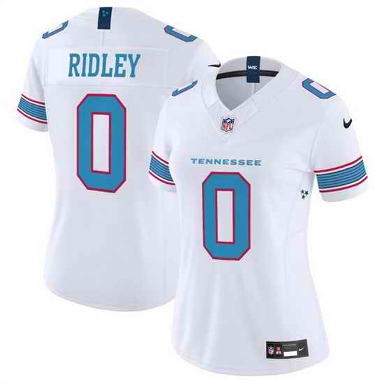 Women Tennessee Titans  0 Calvin Ridley White 2026 F U S E  Vapor Limited Stitched Football Jersey