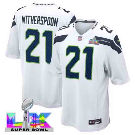 Men Women Youth Seattle Seahawks #21 Devon Witherspoon 2025 2026 Super Bowl LX F U S E Stitched NFL Jersey White