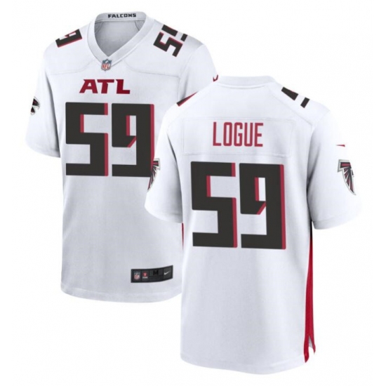 Men Atlanta Falcons 59 Zion Logue White Limited Stitched Football Game Jersey