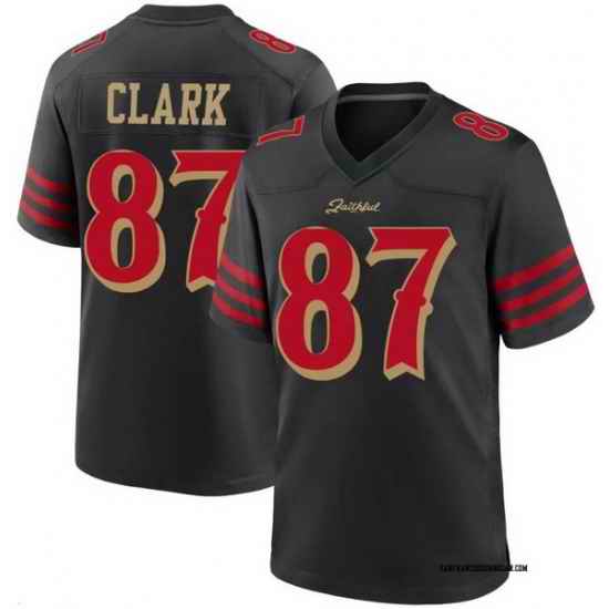 Men San Francisco 49ers Dewight Clark #87 Black 2025 F U S E Vapor Untouchable Limited Stitched Football Jersey