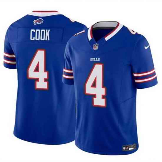 Men Buffalo Bills 4 James Cook Blue 2023 F U S E Vapor Untouchable Limited Stitched Football Jersey