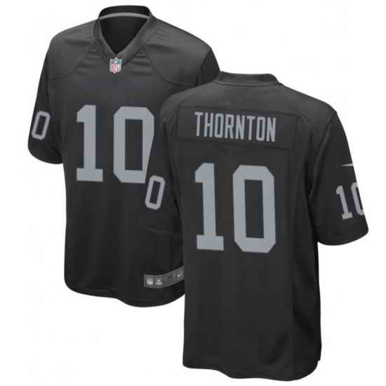 Men Los Angeles Raiders Dont'e Thornton Jr. #10 Black Vapor Limited Stitched Jersey