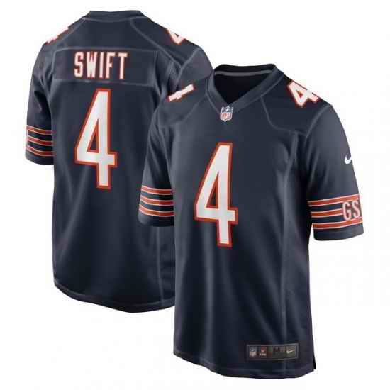 Men Chicago Bears 4 D Andre Swift Navy 2025 F U S E Vapor Untouchable Limited Stitched Football Jersey