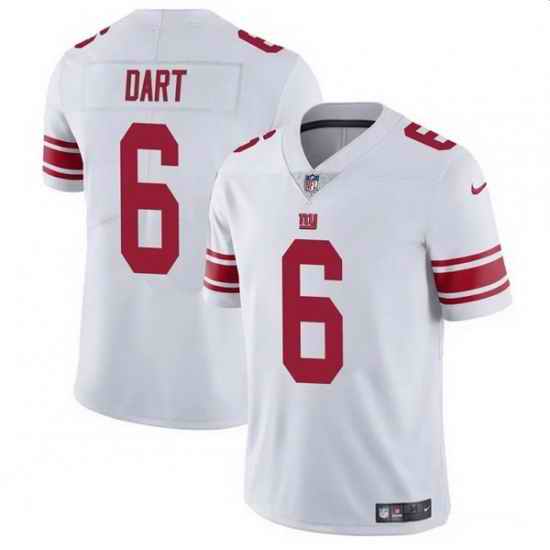 Men New York Giants 6 Jaxson Dart White 2025 Draft Vapor Untouchable Limited Stitched Jersey