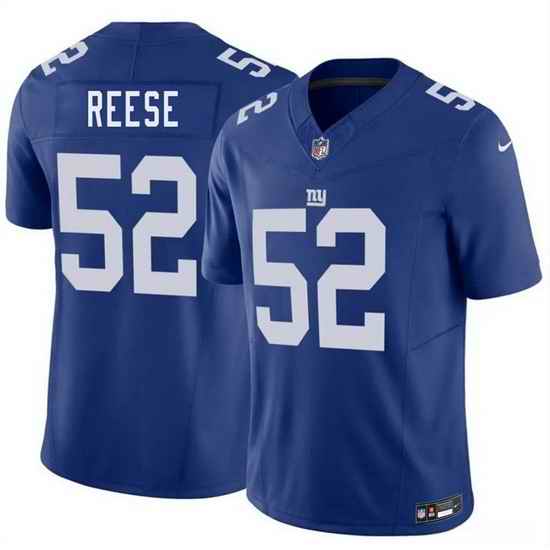Men New York Giants  52 Arvell Reese Blue 2026 Draft F U S E  Vapor Untouchable Limited Stitched Jersey