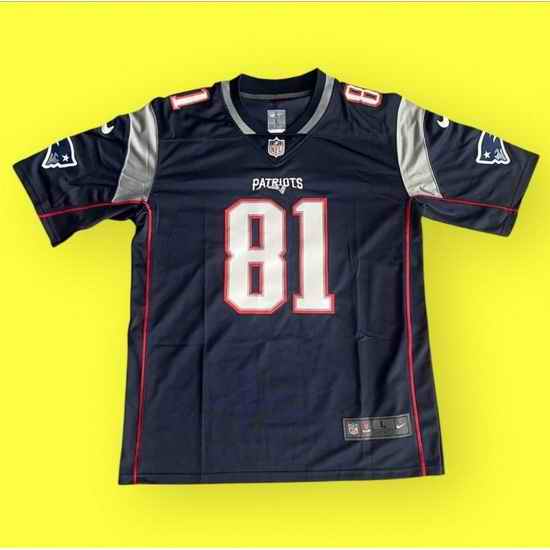 Men NEW New England Patriots 81 Aaron Hernandez Blue Vapor Limited Jerseys