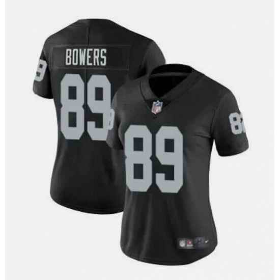 Women Las Vegas Raiders 89 Brock Bowers Black Vapor Stitched Football Jersey