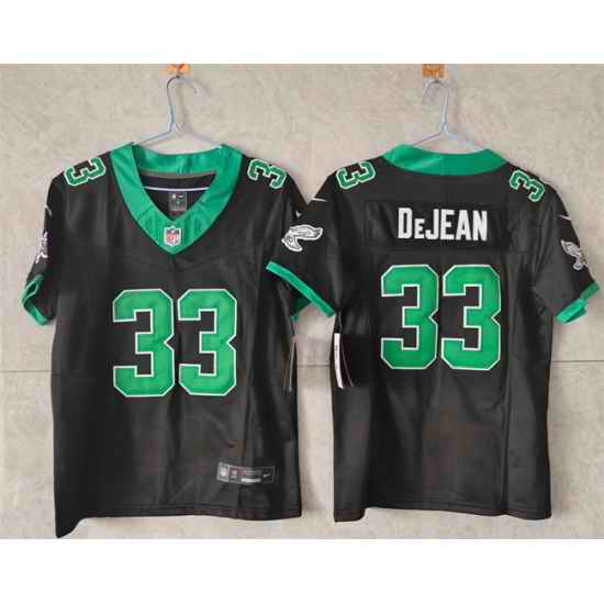 Women Philadelphia Eagles 33 Cooper DeJean Black Throwback F U S E  Vapor Untouchable Limited Stitched Football Jersey