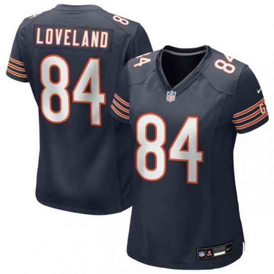 Women Chicago Bears 84 Colston Loveland Navy F U S E Vapor Untouchable Limited Stitched Football Jersey