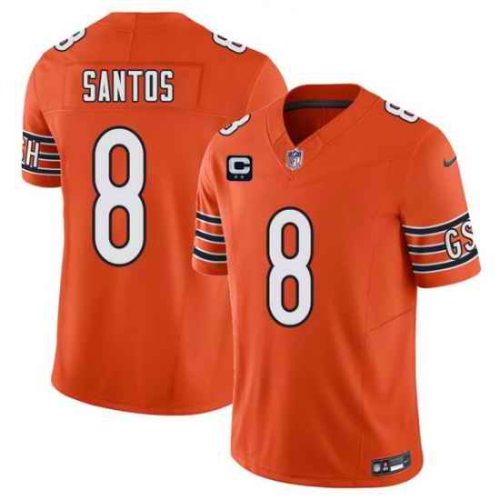 Men Chicago Bears 8 Cairo Santos Orange 2026 F U S E 2 Star C Patch Vapor Untouchable Limited Stitched Football Jersey