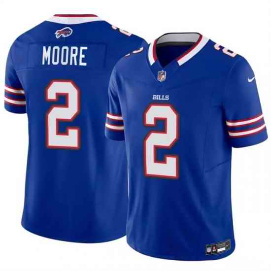 Men Buffalo Bills 2 D J Moore Blue 2026 F U S E Vapor Untouchable Limited Stitched Football Jersey