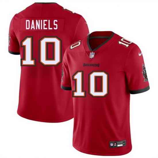 Men Tampa Bay Buccaneers  10 Jalon Daniels Red 2026 Draft Vapor Limited Stitched Jersey