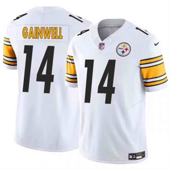 Men Pittsburgh Steelers 14 Kenneth Gainwell White 2025 F U S E  Vapor Limited Stitched Football Jersey
