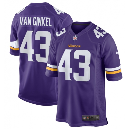 Men Minnesota Vikings #43 Andrew Van Ginkel Purple Stitched NFL Jersey