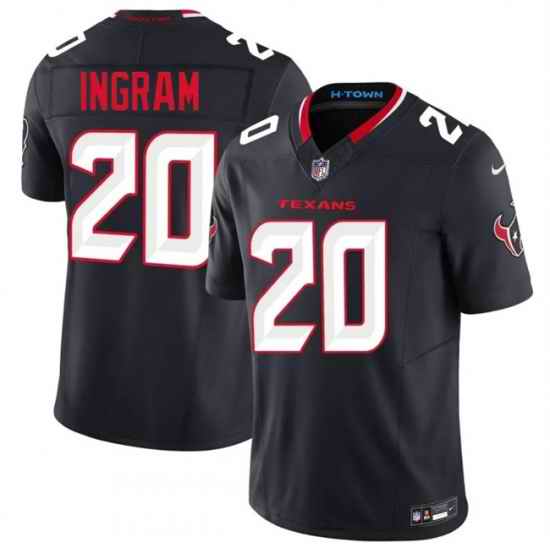 Men Houston Texans  20 Ja Marcus Ingram Navy 2026 F U S E  Vapor Limited Stitched Football Jersey