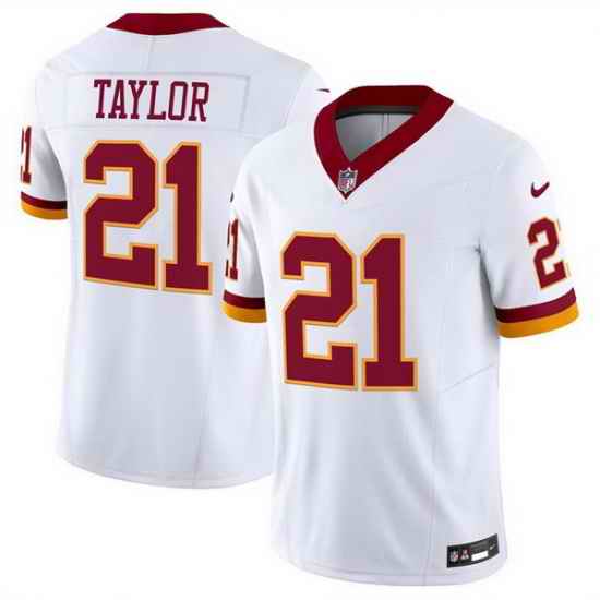 Men Washington Commanders 21 Sean Taylor White 2025 F U S E  Throwback Vapor Limited Stitched Football Jersey