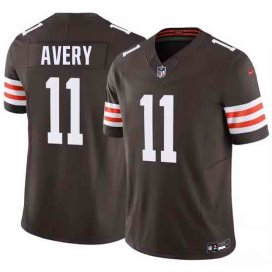 Men Cleveland Browns  11 Tre Avery Brown 2026 F U S E  Vapor Limited Stitched Football Jersey