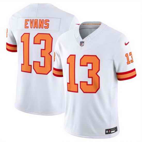 Men Tampa Bay Buccaneers 13 Mike Evans White 2025 F U S E  Vapor Limited Stitched Jersey