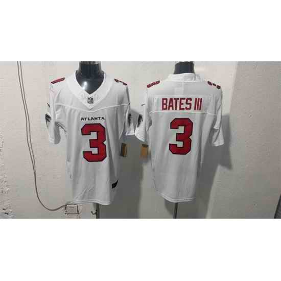 Men Atlanta Falcons  3 Jessie Bates III White 2026 New F U S E  Vapor Untouchable Limited Stitched Football Jersey