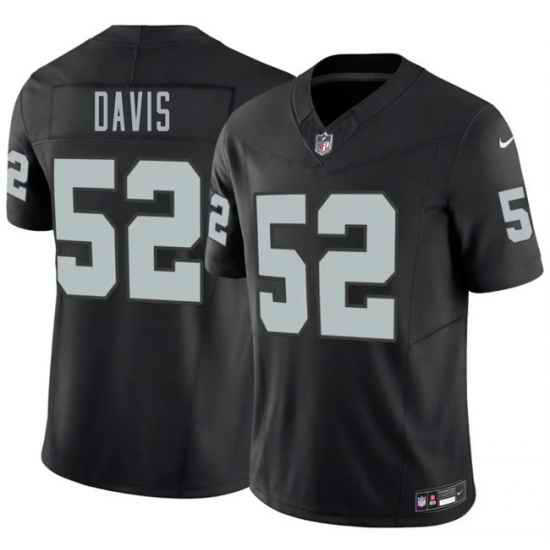 Men Las Vegas Raiders  52 Jamin Davis Black 2026 F U S E  Vapor Untouchable Limited Stitched Football Jersey