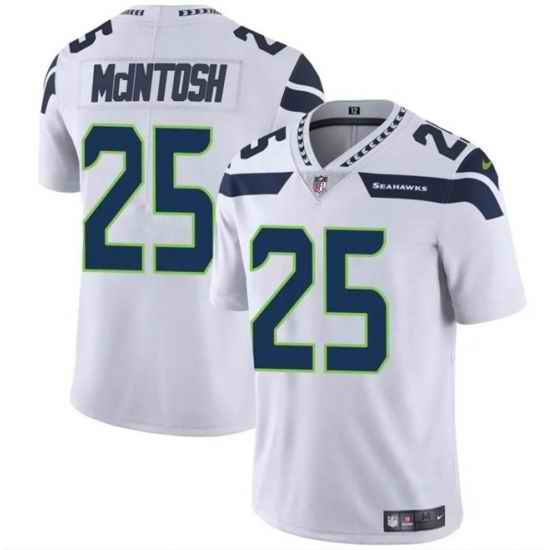 Youth Seattle Seahawks 25 Kenny McIntosh White Vapor Limited Stitched Football Jersey