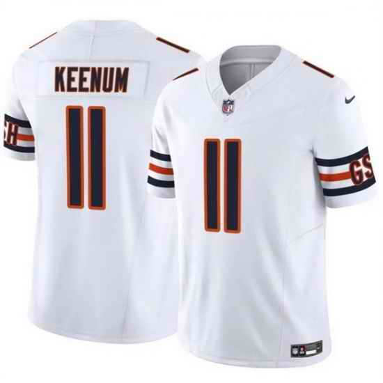 Men Chicago Bears 11 Case Keenum White 2025 F U S E  Vapor Untouchable Limited Stitched Football Jersey