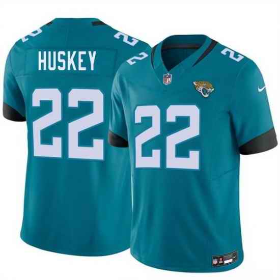 Men Jacksonville Jaguars  22 Jalen Huskey Teal 2026 Draft F U S E  Vapor Untouchable Limited Stitched Jersey