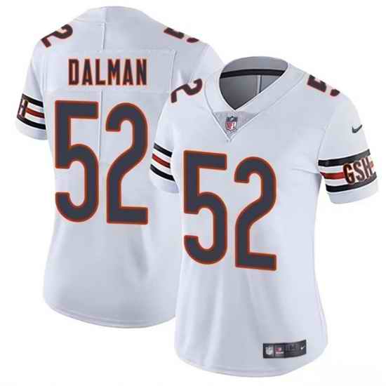 Women Chicago Bears 52 Drew Dalman White 2025 Vapor Stitched Jersey