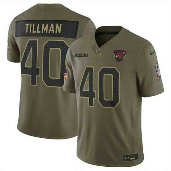 Men Arizona Cardinals 40 Pat Tillman Olive 2025 Salute to Service Limited Stitched Football Jersey