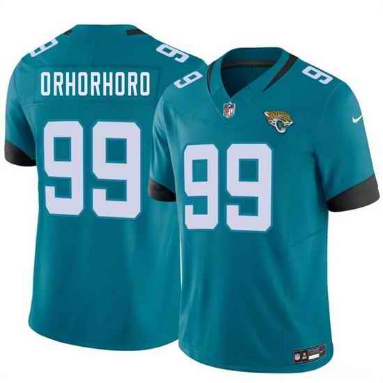 Men Jacksonville Jaguars  99 Ruke Orhorhoro Teal 2026 F U S E  Vapor Untouchable Limited Stitched Jersey