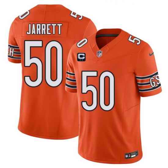 Men Chicago Bears 50 Grady Jarrett Orange 2026 F U S E 2 Star C Patch Vapor Untouchable Limited Stitched Football Jersey