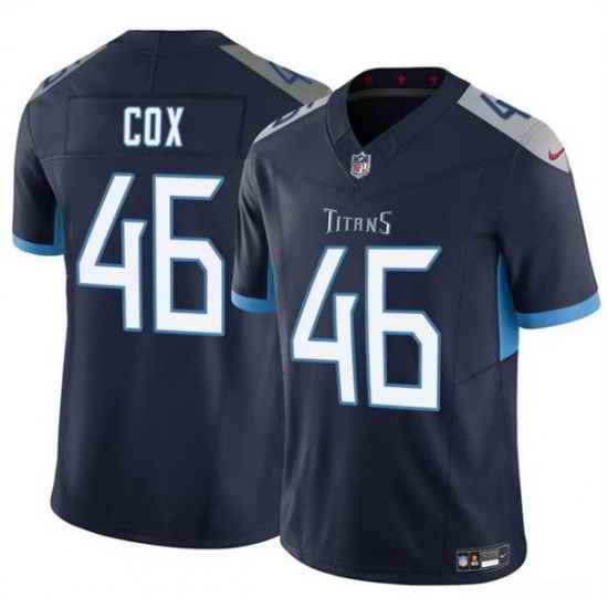 Men Tennessee Titans 46 Amani Hooker Navy 2025 F U S E  Vapor Limited Stitched Football Jersey