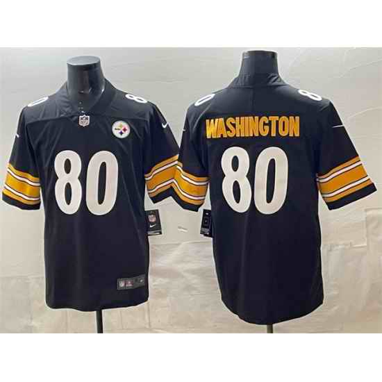 Men Pisttburgn Steelers 80 Darnell Washington Black Vapor Untouchable Limited Stitched Football Jersey