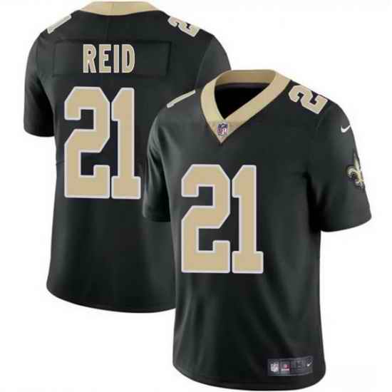 Men New Orleans Saints 21 Justin Reid Black 2025 Vapor Limited Stitched Football Jersey