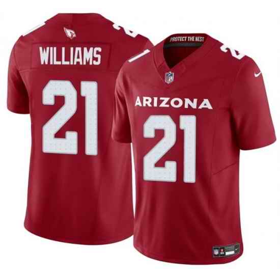 Men Arizona Cardinals 21 Garrett Williams Red 2024 F U S E  Vapor Untouchable Limited Stitched Jersey