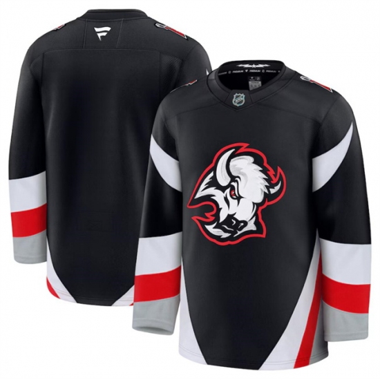 Men Buffalo Sabres Blank Black 2024 25 Alternate Stitched Hockey Jersey