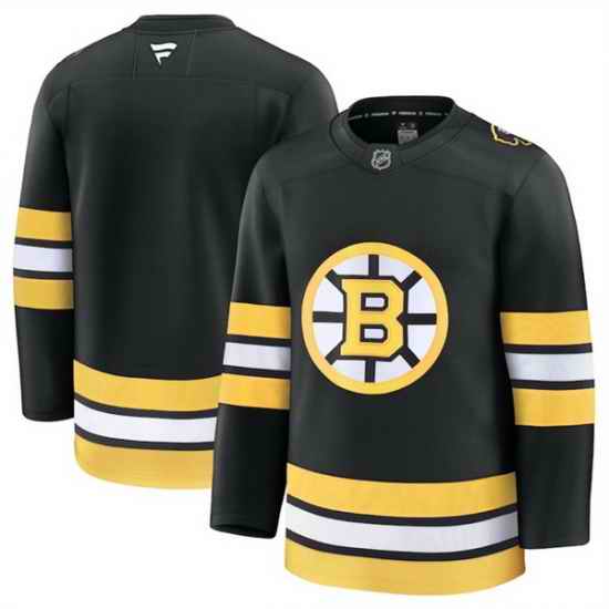 Men Boston Bruins Blank Black 2025 Home Stitched Hockey Jersey