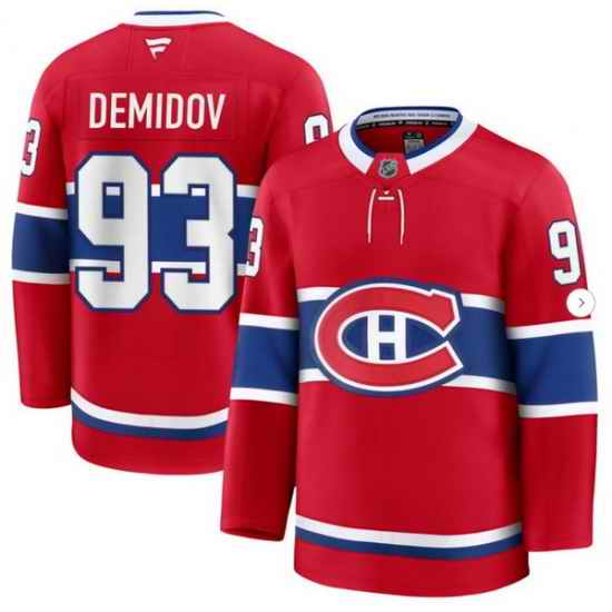 Men Montreal Canadiens #93 Ivan Demidov Fanatics Home Red Jersey