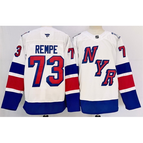 Men New York Rangers 73 Matt Rempe White 2024 25 Stadium Series Stitched Jersey