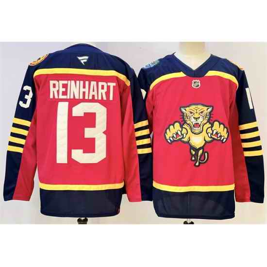 Men Florida Panthers 13 Sam Reinhart Red 2026 2026 Winter Classic Stitched Hockey Jersey