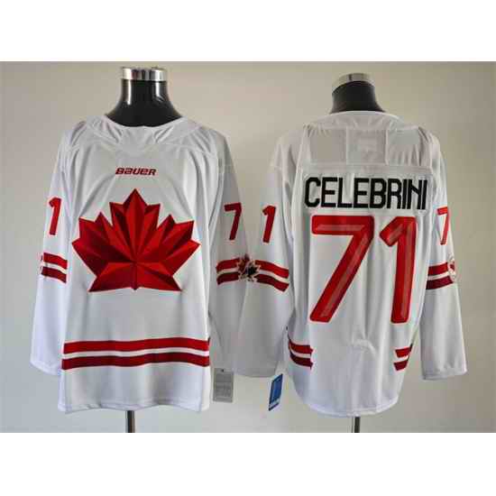 Men Canada Hockey  71 Anthony Cirelli White Stitched Jersey