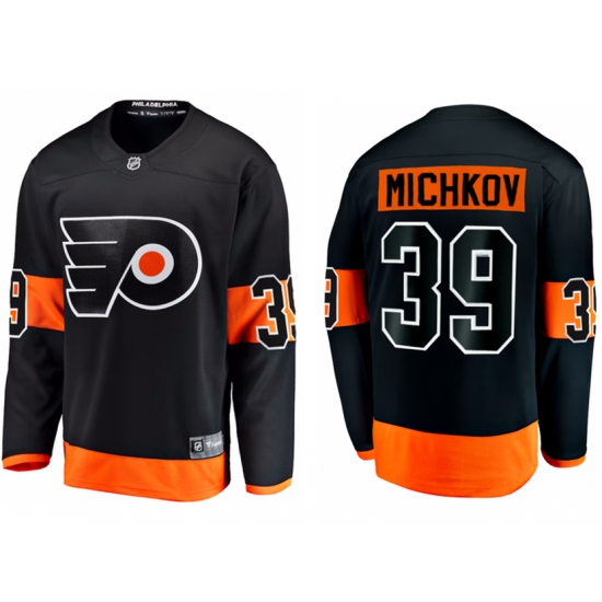 Men Philadelphia Flyers #39?Matvei Michkov Black Stitched Adidas NHL Jersey