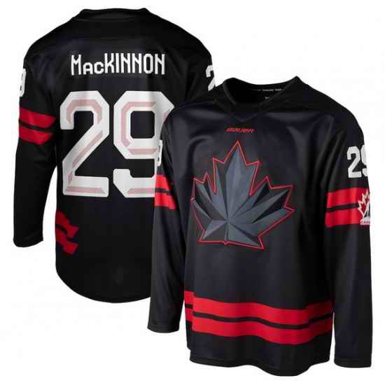 Mens Nathan MacKinnon #29 Black Hockey Canada 2026 Replica Jersey