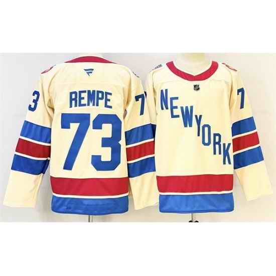 Men New York Rangers 73 Matt Rempe Beige 2025 26 Winter Classic With A Patch Stitched Hockey