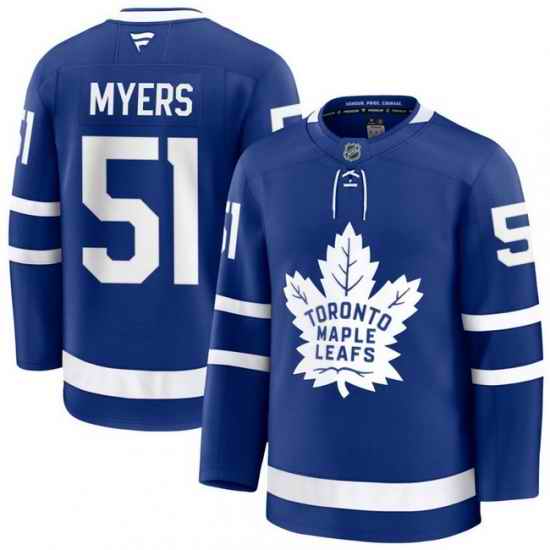 Men Toronto Maple Leafs Philippe Myers 51 Fanatics Home Blue Premium Stitched Hockey Jersey
