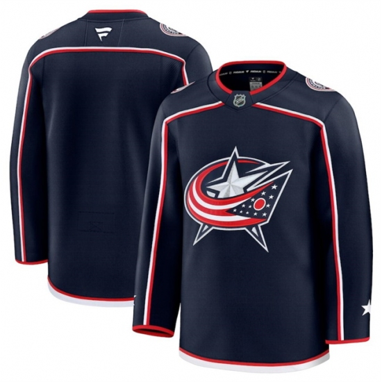 Men Columbus Blue Jackets Blank Navy 2024 25 Home Stitched Hockey Jersey